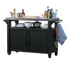 BBQ Storage Table - Prep Station - Serving Cart with Metal top