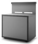 Enclosed Steel Cart Black and Grey