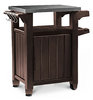 Small BBQ Storage Table - Prep Station - Serving Cart with Metal top