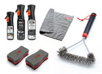 Cleaning kit for charcoal barbecues