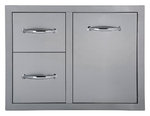 Doble drawer & rubbish tray combo