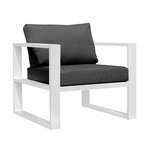 Armchair with Cushions Belluno Grey