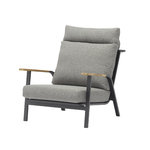 Armchair with Cushions Dandy Charcoal