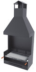 Charcoal & Wood Barbecue 60 cm with Chimney