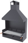 Charcoal & Wood Barbecue 100 cm with Chimney