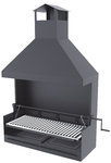 Charcoal & Wood Barbecue 100 cm with Chimney & Elevator